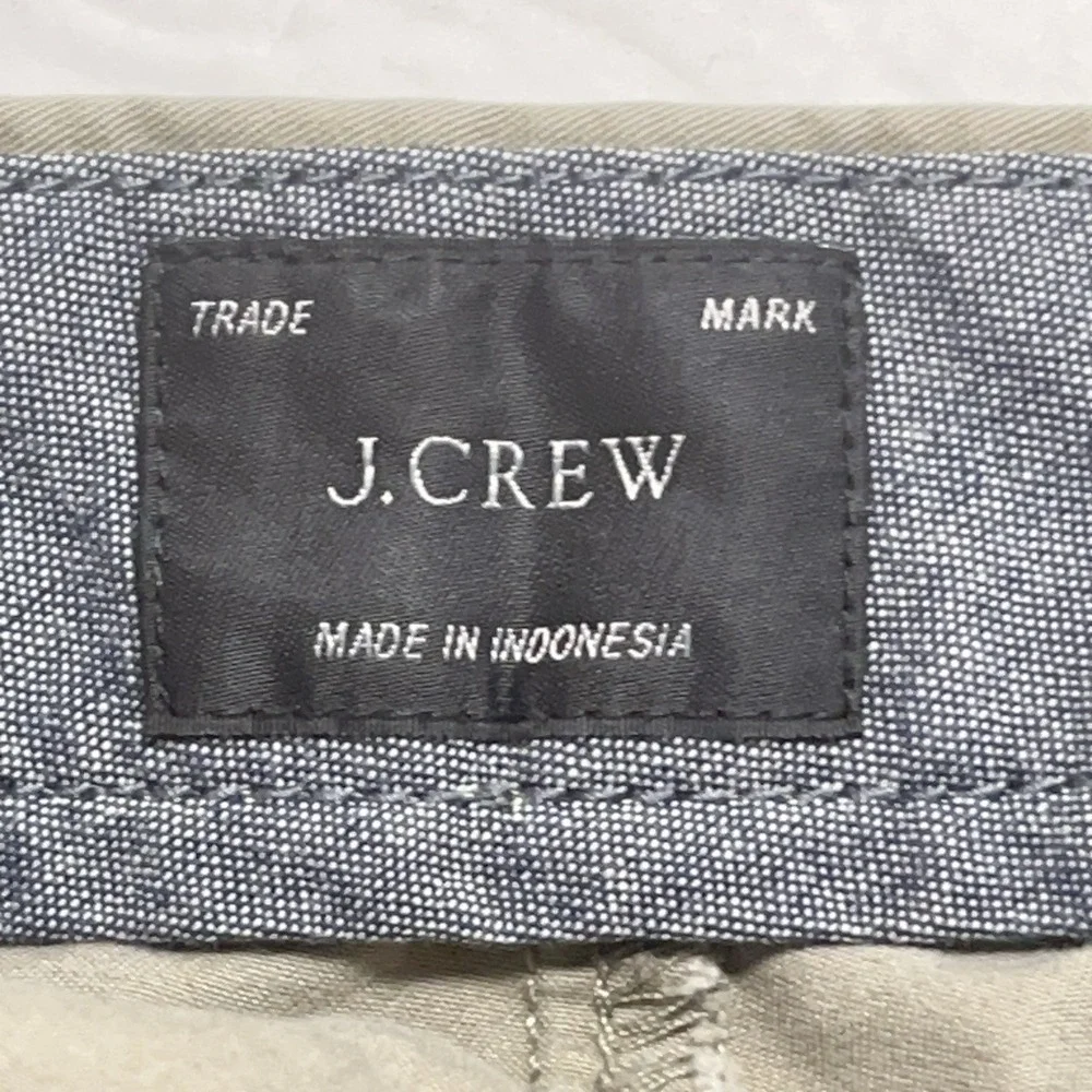 J‎ Crew Shorts Mens 35 Green Chino Flat Front 8.5 Inseam Stretch Preppy Summer
